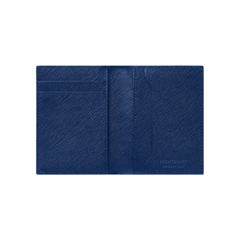 MONTBLANC Cow Leather Card Holder Men's Midnight Blue-2
