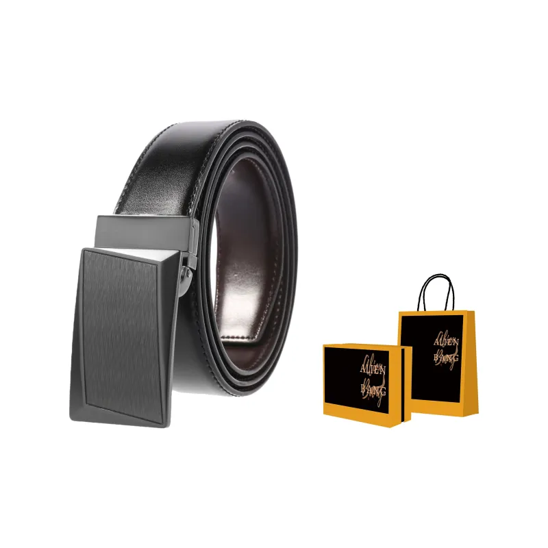 ALIEN BANG Cow Leather Leather Belts Men's 3.4CM-2
