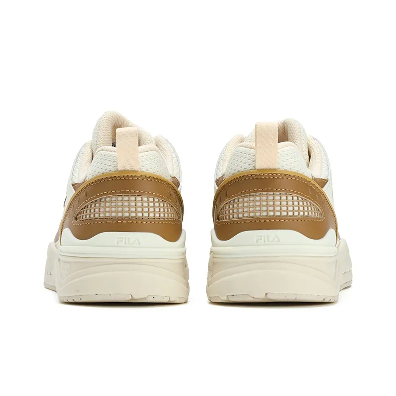 FILA SLAM Anti Slip Wear Resistant Low Top Skateboard Shoes Women's White Umber-3