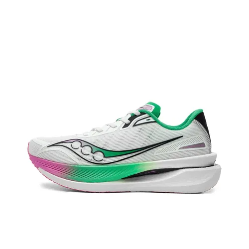 Saucony IDLING Cruise Running Shoes Unisex Low-Top White/Pink Green