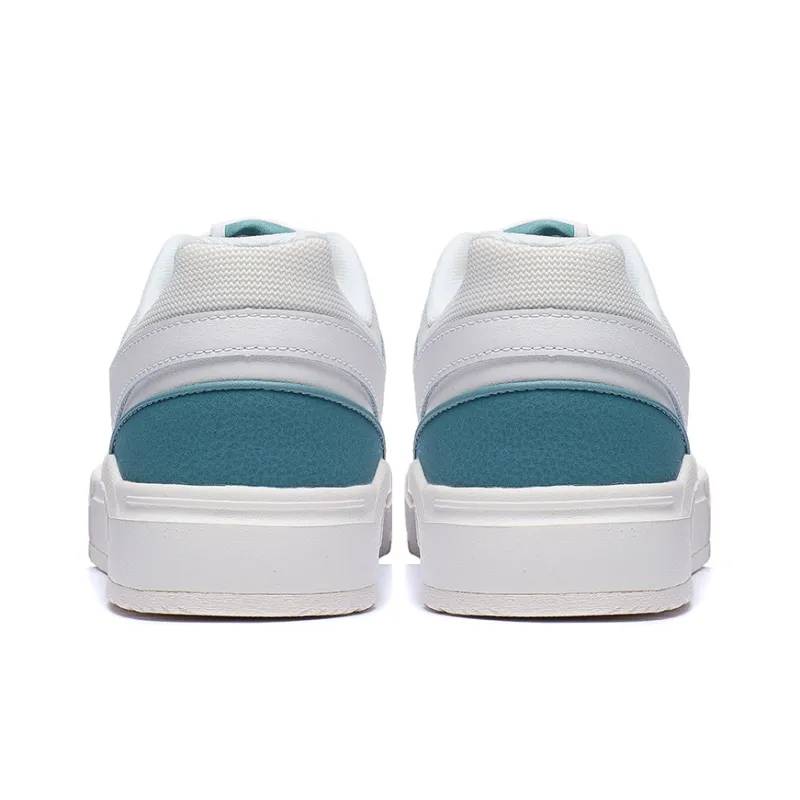 LiNing COMMON 70s Anti-Slip Wear-Resistant Low-Top Skateboard Shoes Men's White Green-3