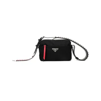 PRADA Fabric Small Square Bag Shoulder Bag Crossbody Bag Women's Black