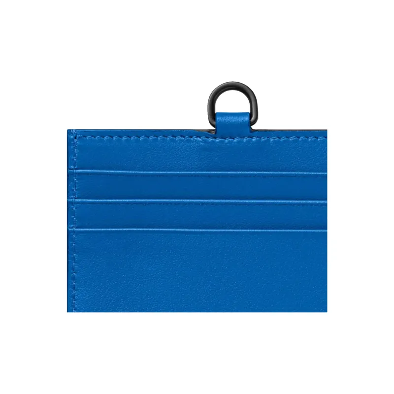 MONTBLANC Cow Leather Card Holder Men's Modern Blue-3