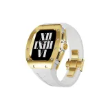 Titanium Alloy ◆ Gold Case ◆ White Band