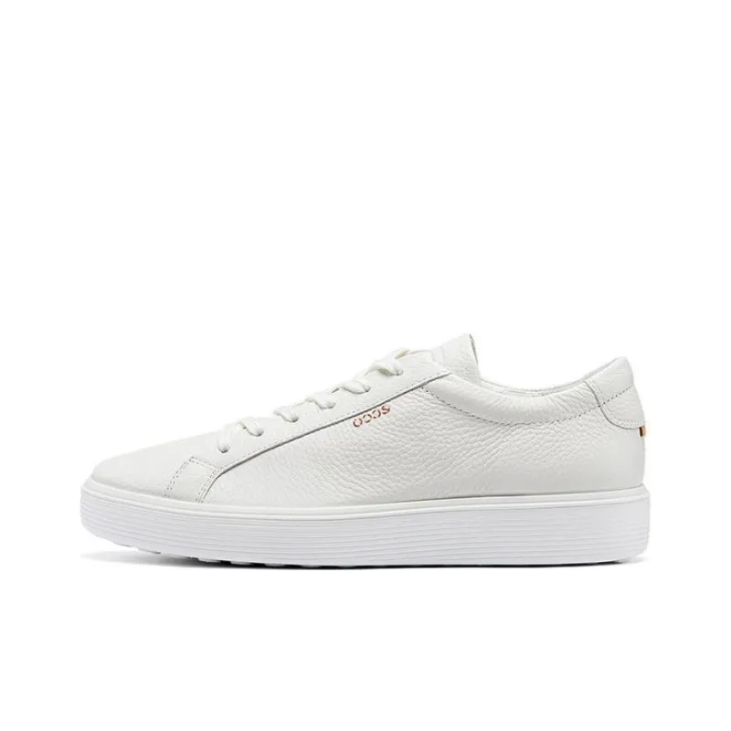 Ecco Soft Cool 60 Anniversary Low Top Skateboard Shoes Men's White-0
