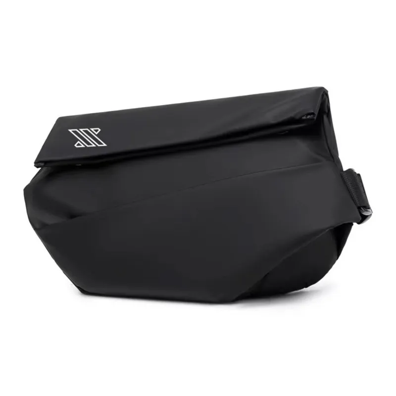 NOMK Oxford Workwear Messenger Bag Backpack Fanny Pack Regular Unisex Black/Gray-8