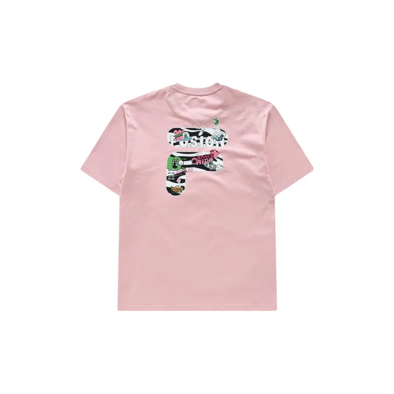 FILA FUSION SS23 T Shirt Unisex Youth Pink-1