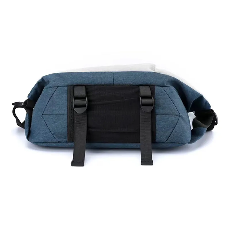 NOMK Oxford Workwear Messenger Bag Backpack Fanny Pack Regular Unisex Black/Gray-21