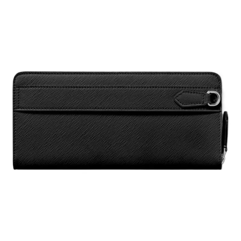MONTBLANC Cow Leather Cell Phone Pouch Men's Black-1