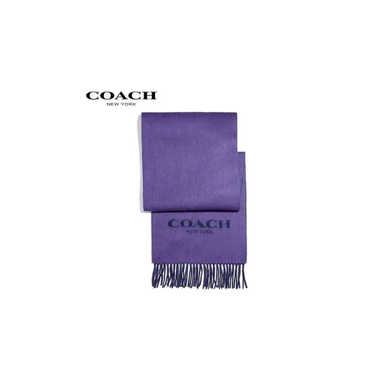 COACH Knit Scarves Unisex Purple-1