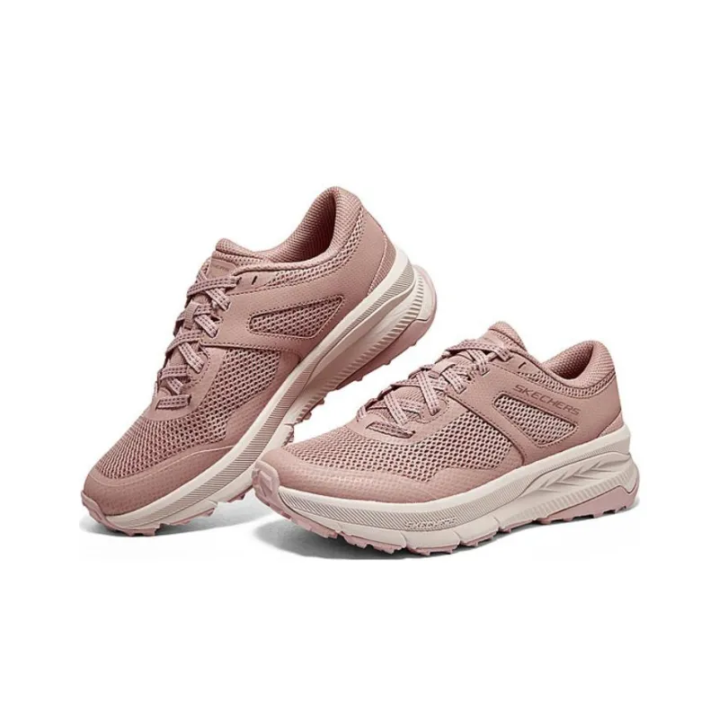 Skechers Switch Back Anti Slip Wear Resistant Low Top Casual Running Shoes Women's Pink White-3