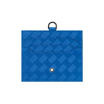 MONTBLANC Cow Leather Card Holder Men's Modern Blue