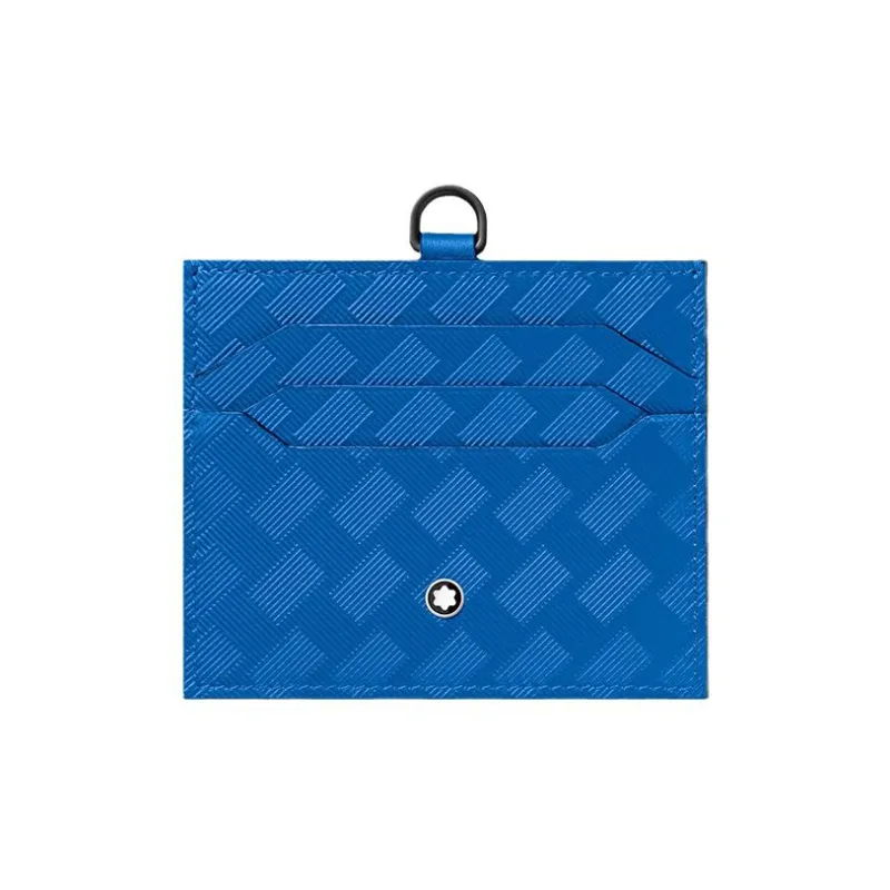 MONTBLANC Cow Leather Card Holder Men's Modern Blue-0