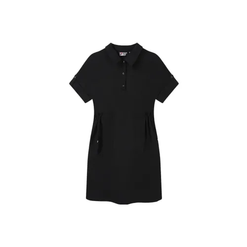 FILA Short-Sleeved Dresses Women's Jet Black