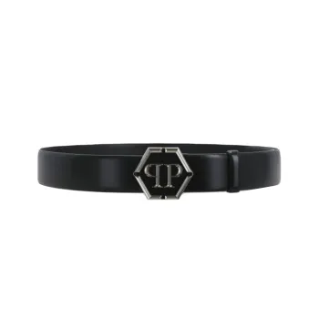 PHILIPP PLEIN Leather Belts Men Black