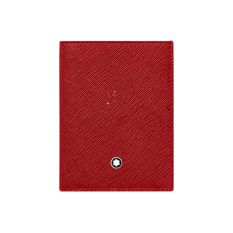 MONTBLANC Cow Leather Wallet Men's Coral Red-0