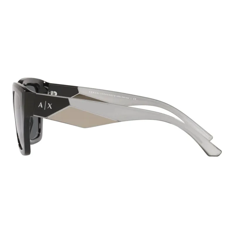 ARMANI EXCHANGEAE Plate Frame Square Sunglasses Men's Matte Black-2