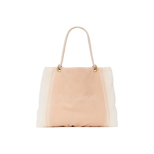 SAINT LAURENT Tote Gauche Fabric With Sheepskin Patchwork Tote Bag Shopping Bag Handbag Women's Pink/White