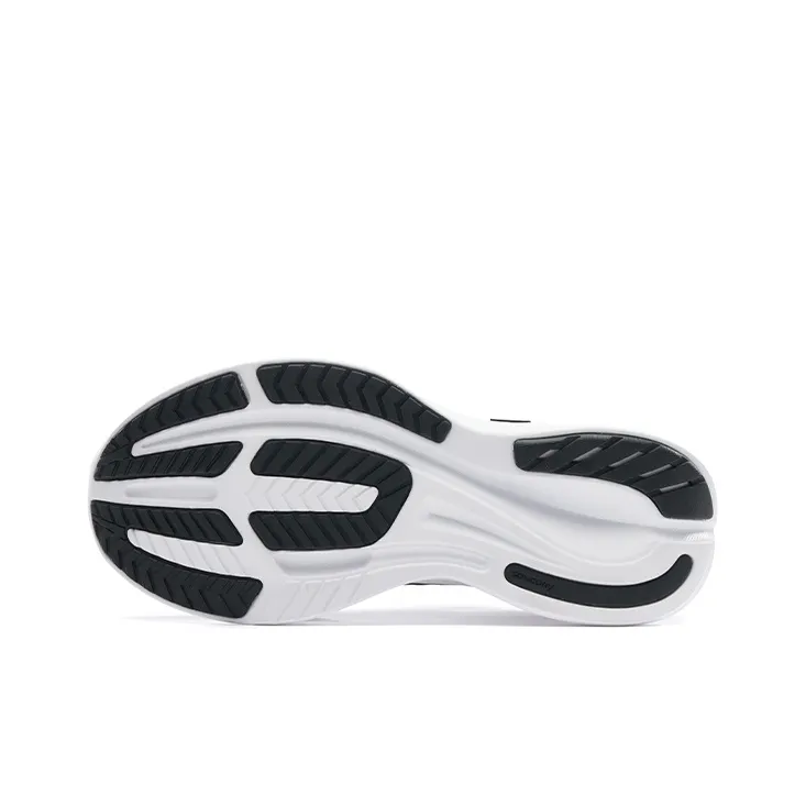 Saucony Ride 16 Cushioning, Slip Resistant, And Abrasion Resistant Low Top Sprint Running Shoes Women's Black White-4