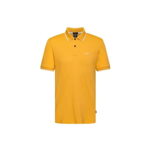 HUGO BOSS Polo Shirts Men Yellow