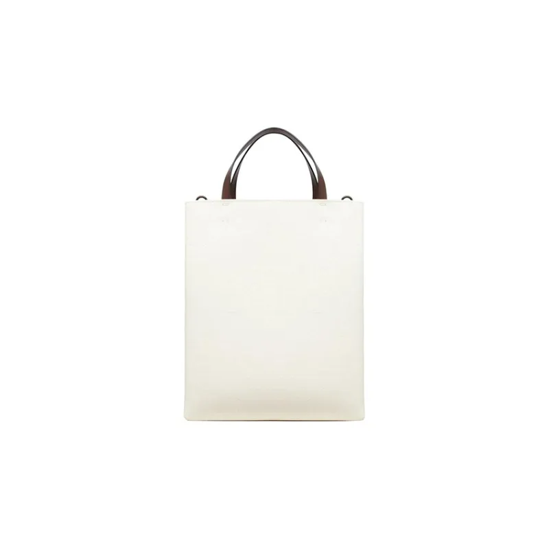 Valentino Cotton Tote Bag Shopping Bag Shoulder Bag Crossbody Bag Handbag Men's Light Umber-4