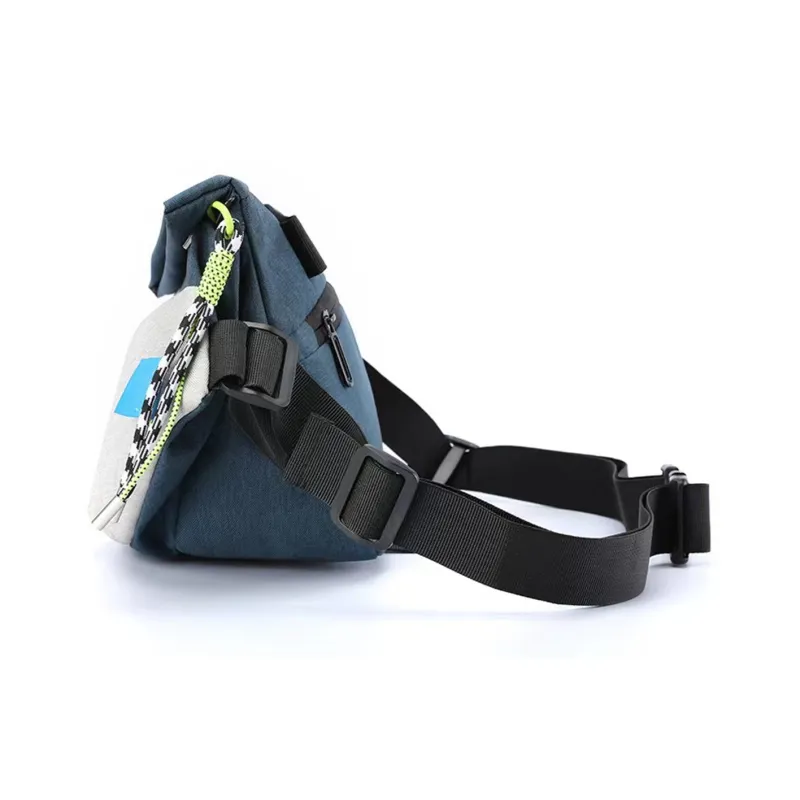 NOMK Oxford Workwear Messenger Bag Backpack Fanny Pack Regular Unisex Black/Gray-25