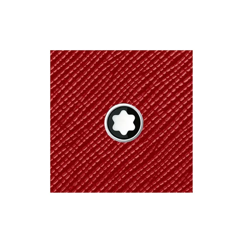 MONTBLANC Cow Leather Wallet Men's Coral Red-3