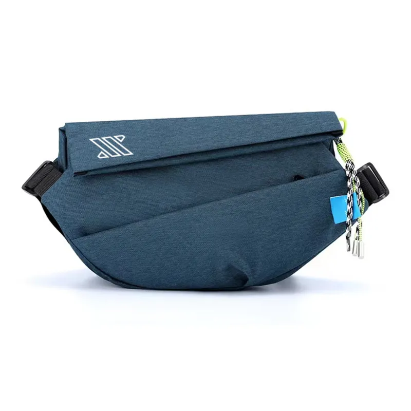 NOMK Oxford Workwear Messenger Bag Backpack Fanny Pack Regular Unisex Black/Gray-32