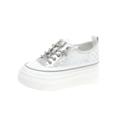 EXULL Q Casual Shoes Women's Low-Top Silver