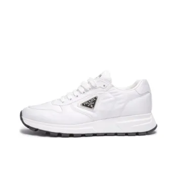 PRADA Cushioning Low Top Sports Casual Shoes Men's Black White