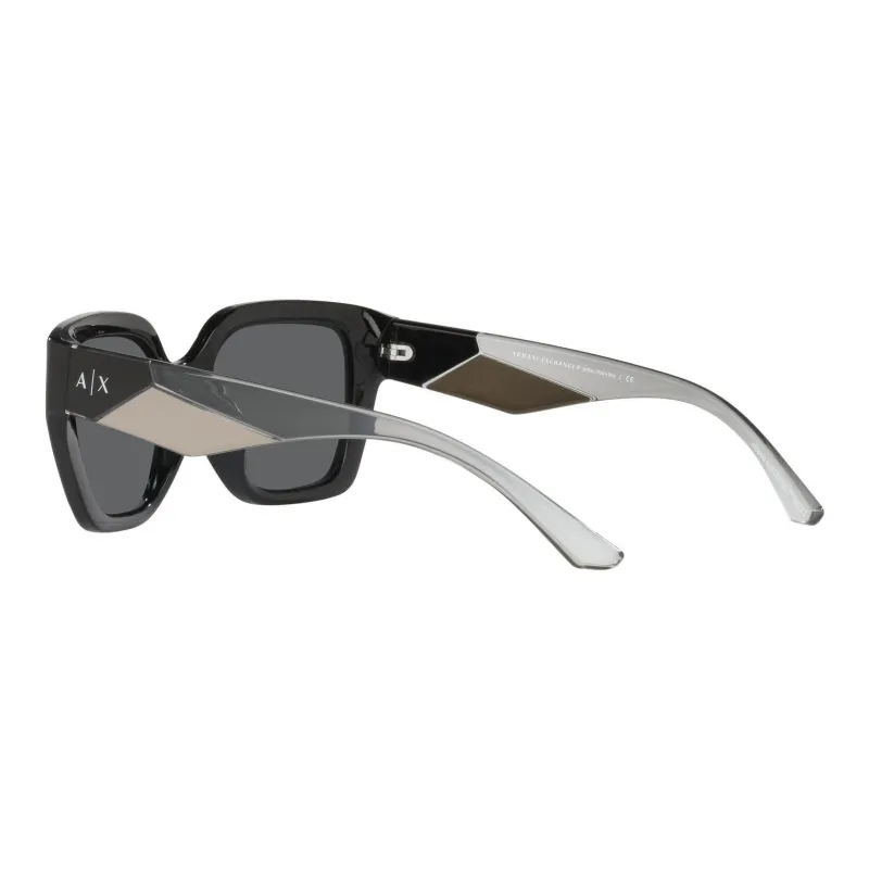 ARMANI EXCHANGEAE Plate Frame Square Sunglasses Men's Matte Black-4