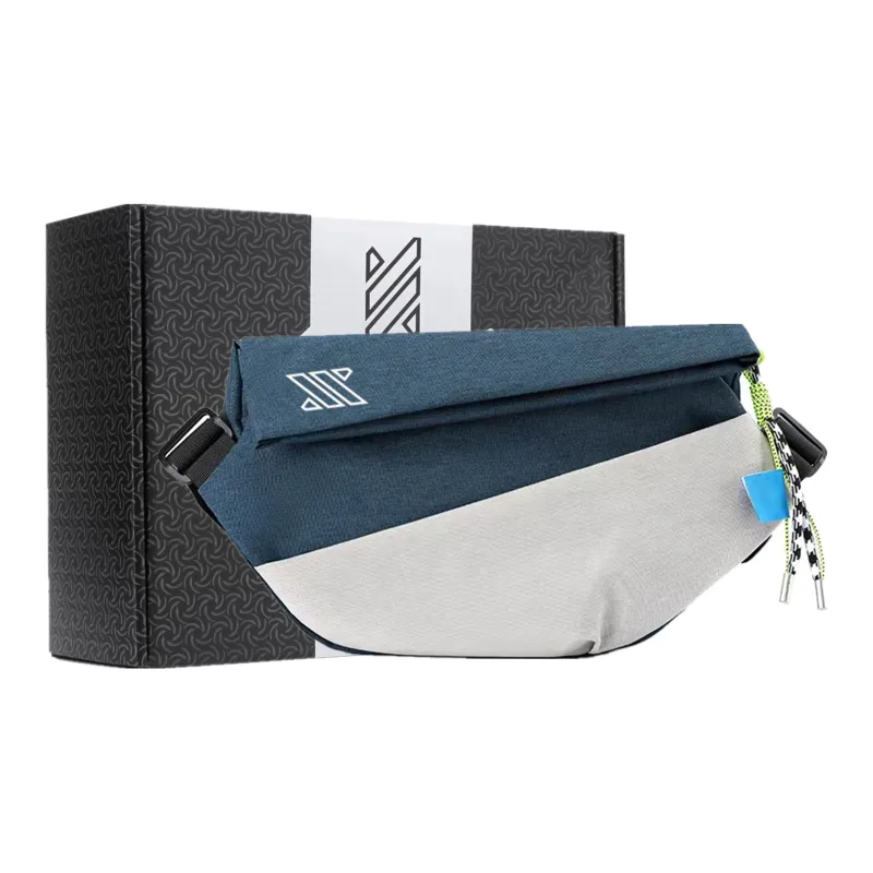 NOMK Oxford Workwear Messenger Bag Backpack Fanny Pack Regular Unisex Black/Gray-23
