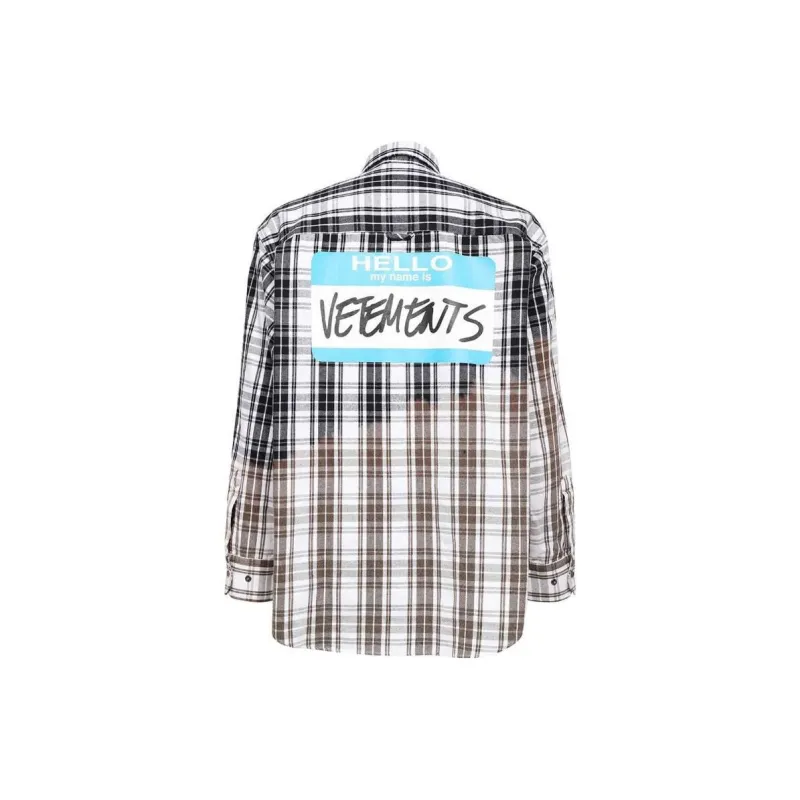 Vetements My Name Is Checked Shirt-1