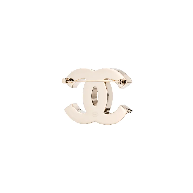 CHANEL Dual Color Cc Logo Earrings-3
