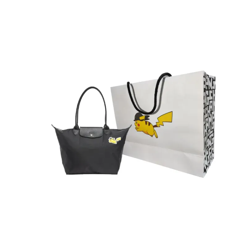 LONGCHAMP X Pokémon Canvas Bag, Shoulder Bag Women's Black-4