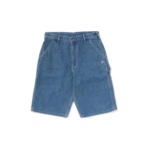 A BATHING APE Denim Shorts Men Denim Blue