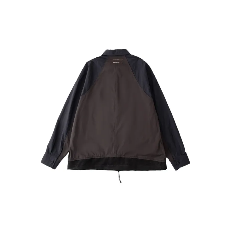 DECESOLO Shirts Unisex Deep Blue & Brown-1