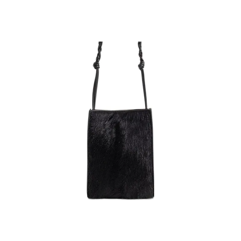 JIL SANDER Calf Hair Shoulder Bag, Crossbody Bag Trumpets Women's Black-0