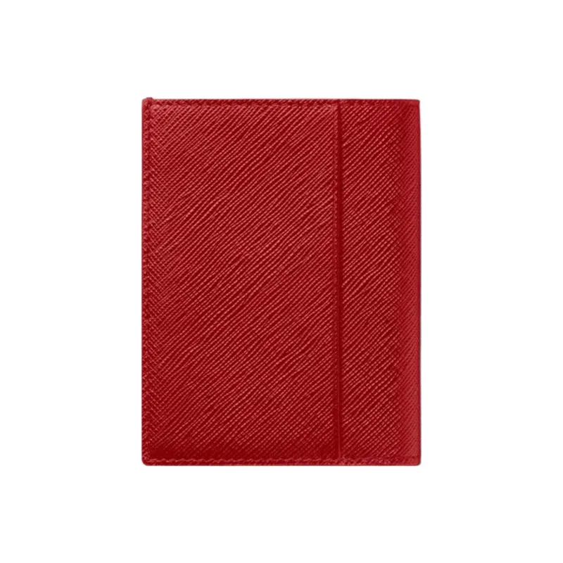 MONTBLANC Cow Leather Wallet Men's Coral Red-2