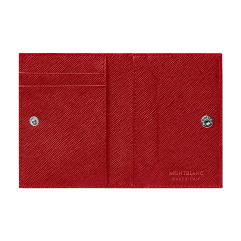 MONTBLANC Cow Leather Wallet Men's Coral Red-1