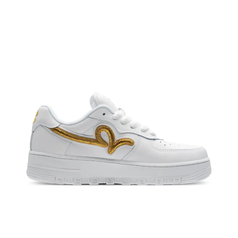 Xvessel X ROCAWEAR Skateboard Shoes Unisex Low Top White Gold-1