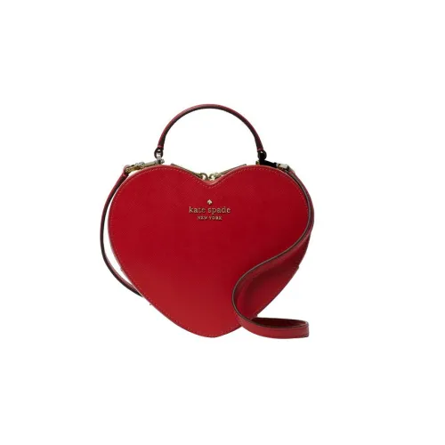 Kate Spade Leather Irregular-Shaped Bag Handbag Shoulder Bag Crossbody Bag Small Size Women's Peach Candy Cherry