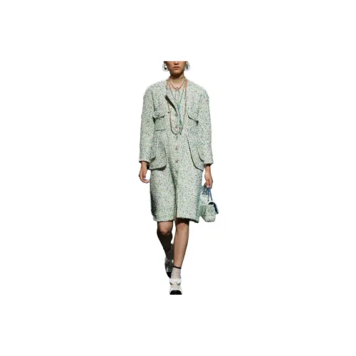 CHANEL Coats Women's Green