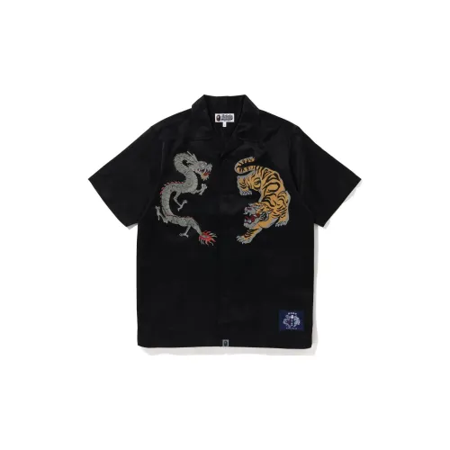 BAPE Japanese Motif Relaxed Fit S/S Shirt Black