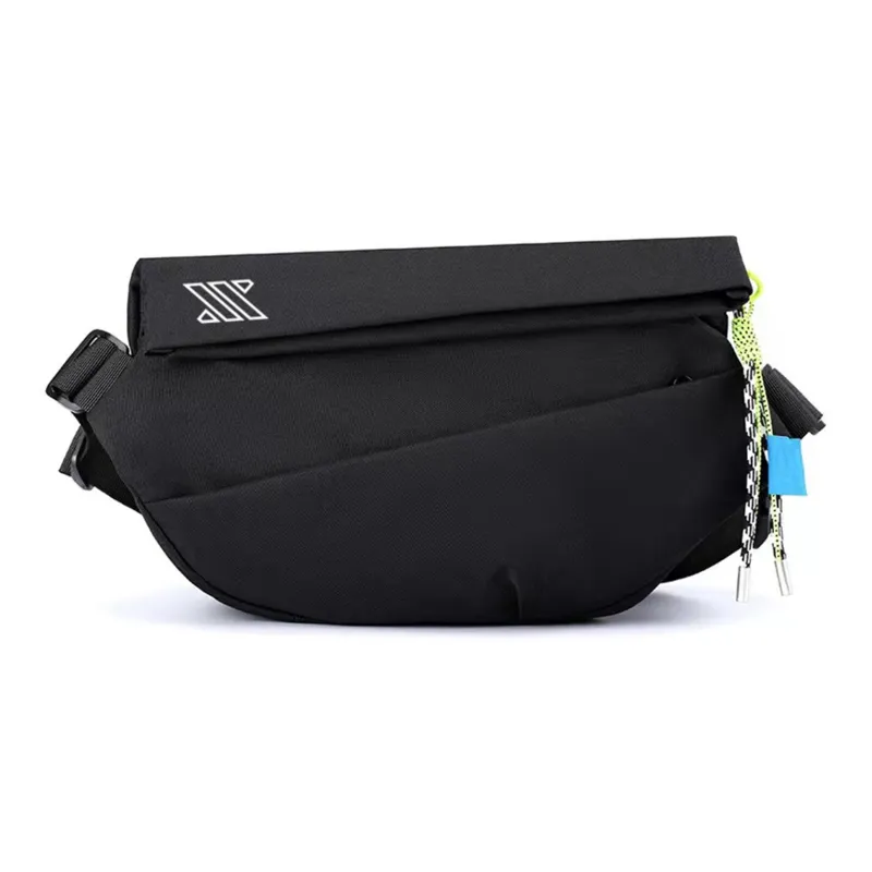 NOMK Oxford Workwear Messenger Bag Backpack Fanny Pack Regular Unisex Black/Gray-29