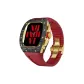 Carbon Fiber Case ◆ Red Strap ◆ Gold Frame/Clasp