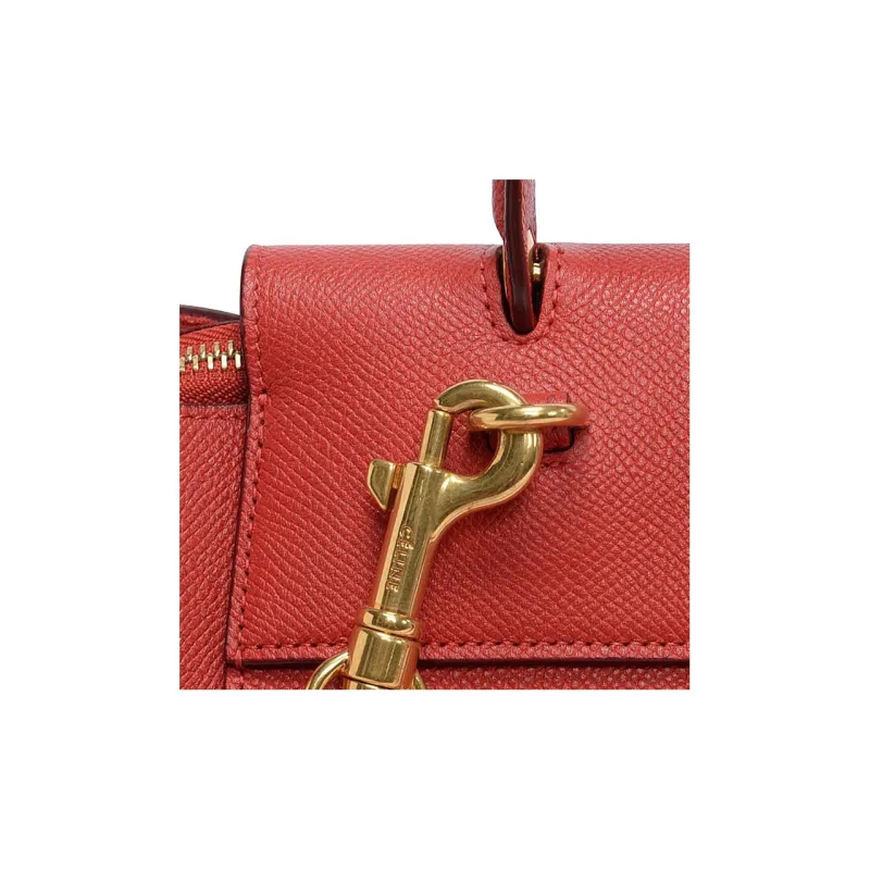 CELINE Belt Grained Cow Leather Handbag Catfish Bag Portable Crossbody Bag Shoulder Bag Women's Candy Color/Fox Red-6