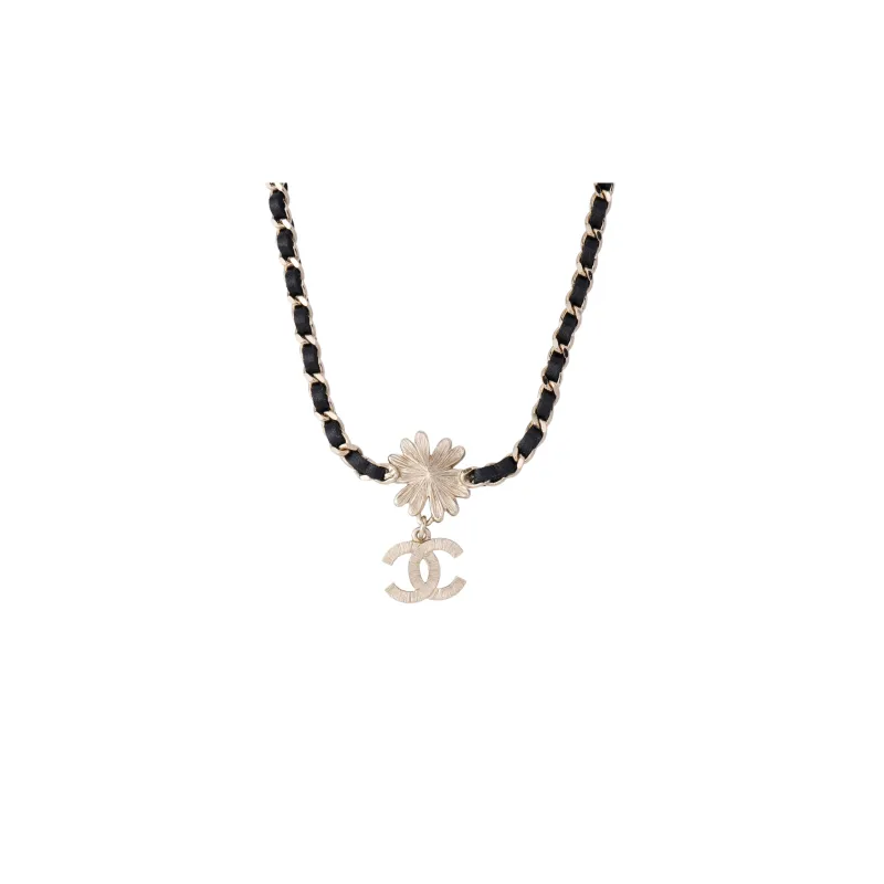 CHANEL Necklaces Women's Silver/Black-4