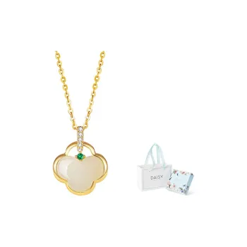 DAISY BEAUTY Necklaces Pale Greenish White Jade Women's