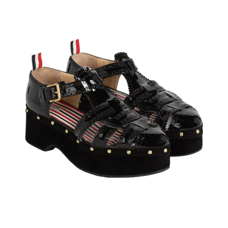 THOM BROWNE Fisherman Caged Platform Sandals-2